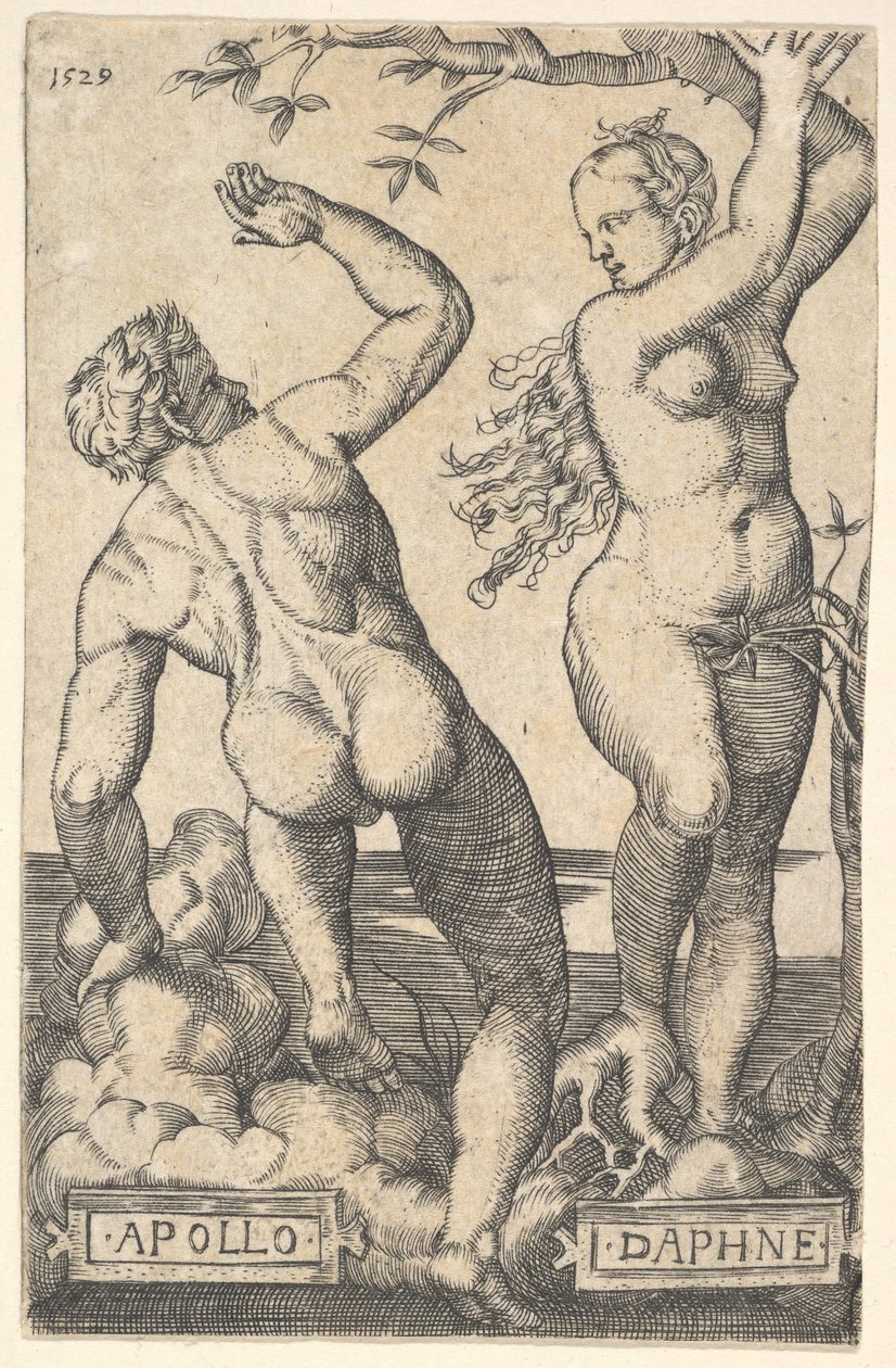 Apollo og Daphne omvendt kopi.n.d. av Barthel Beham