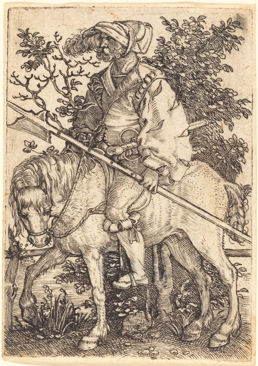 Halberdier til hest av Barthel Beham