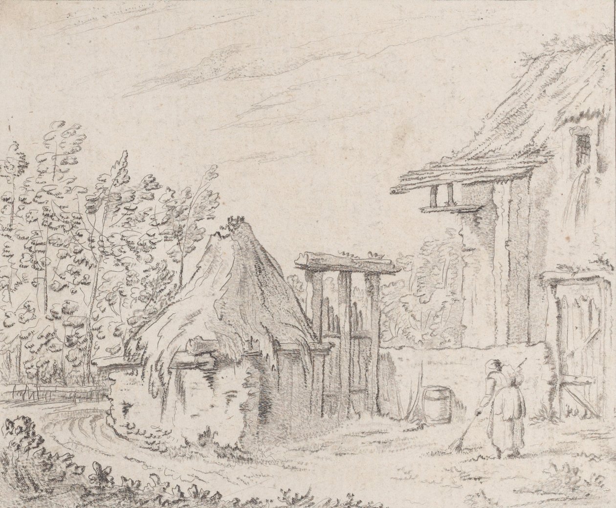 Gårdstun, 1758. av Barthélémy Augustin Blondel d