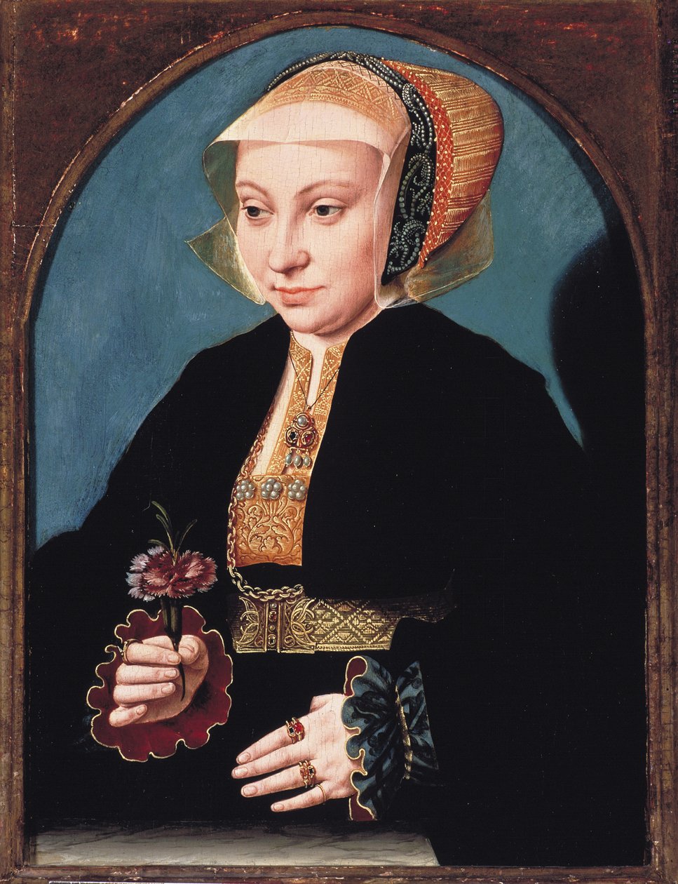 Portrett av en dame, ca. 1539 av Bartholomaeus Bruyn