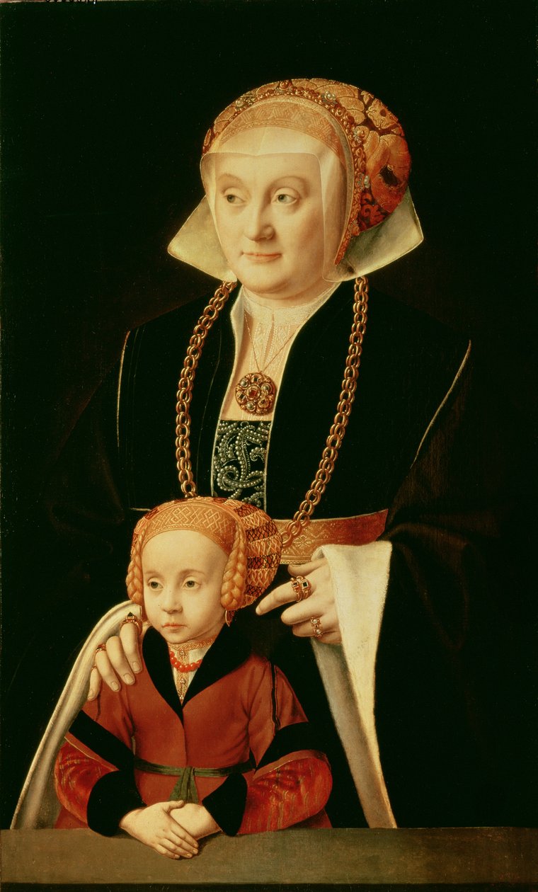 Portrett av en kvinne med sin datter av Bartholomaeus Bruyn