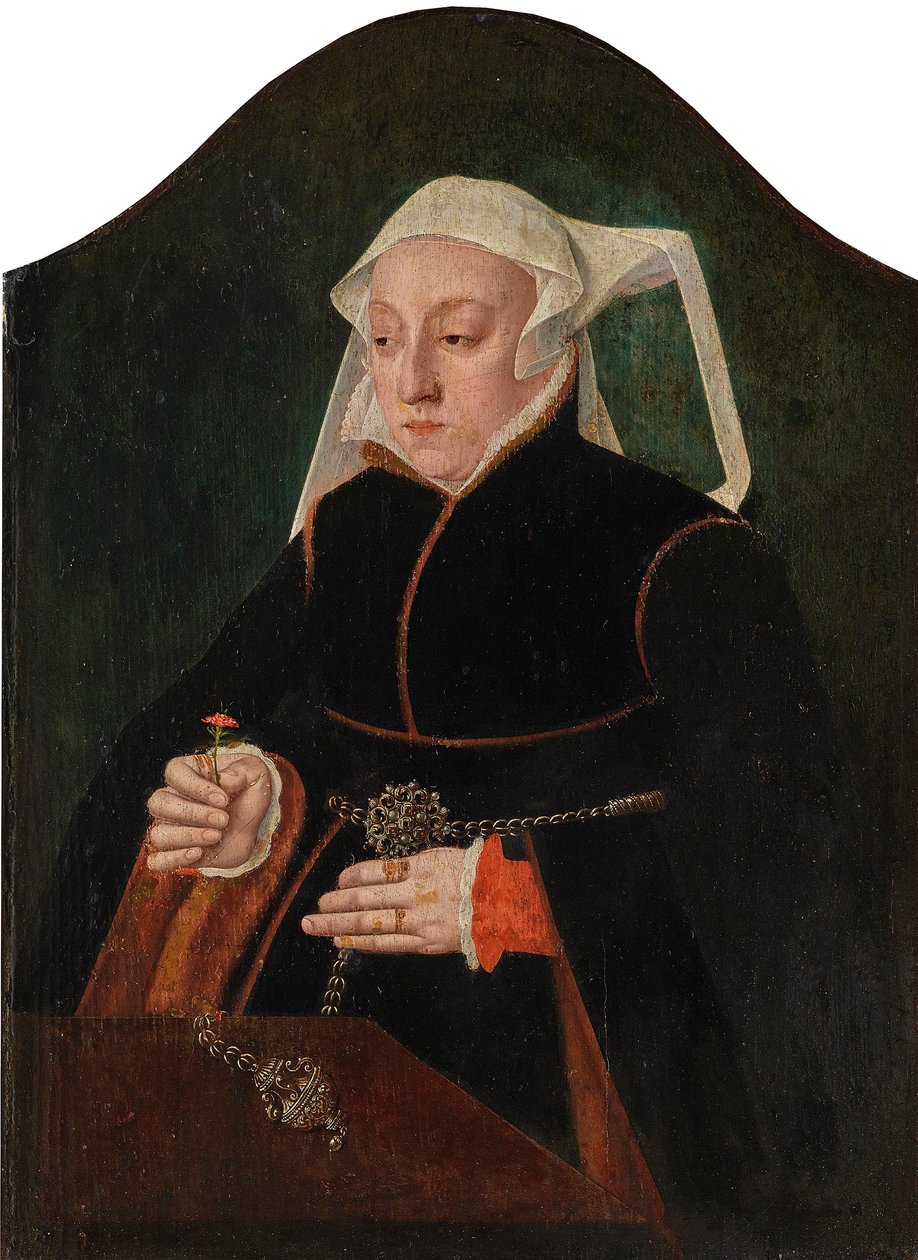 Kvinneportrett. av Bartholomäus Bruyn