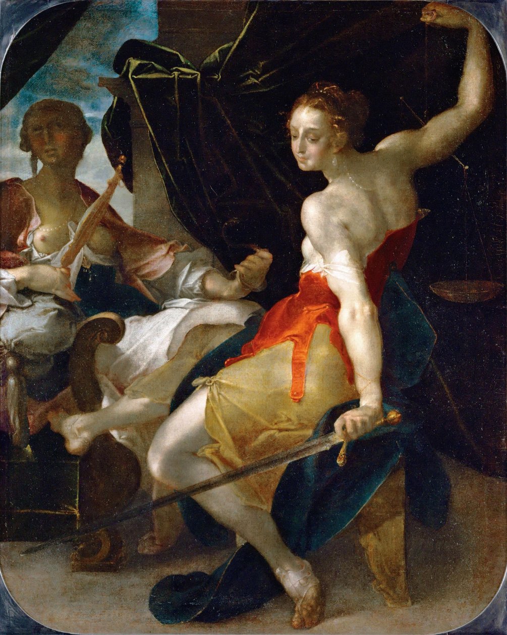 Allegori om rettferdighet og klokskap av Bartholomaeus Spranger