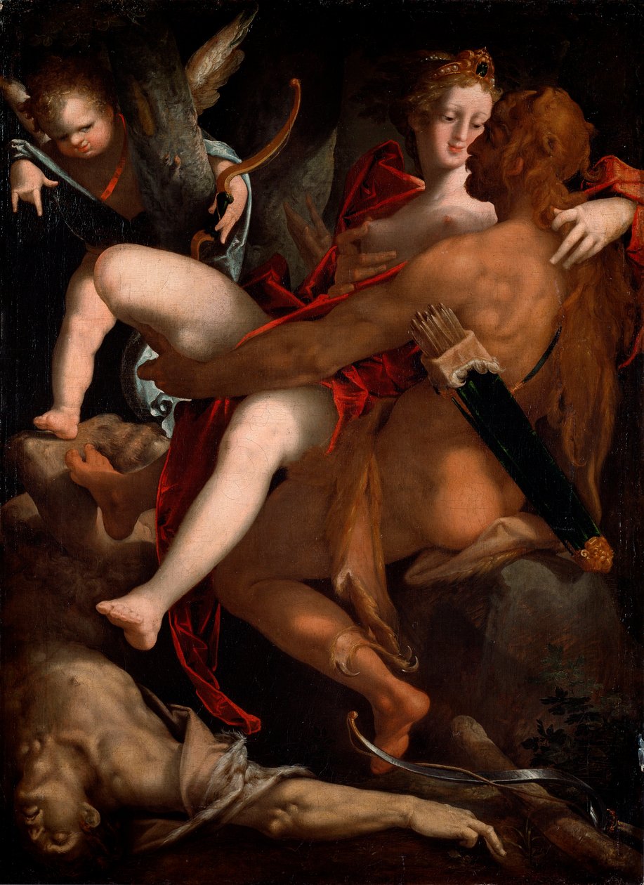 Hercules, Dejanire og kentauren Nessus (maleri av Bartholomaeus Spranger