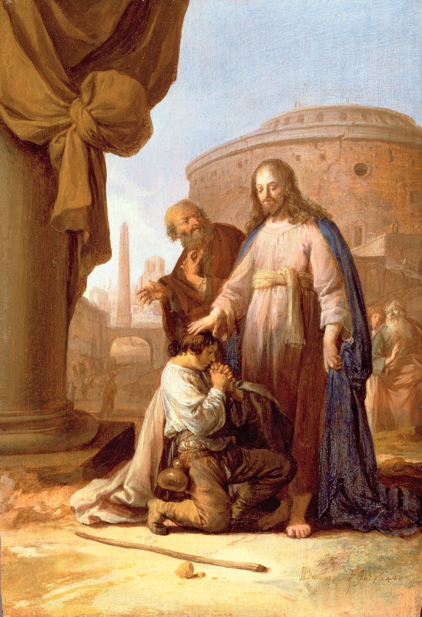 Kristus og den rike unge herskeren, 1640 av Bartholomeus Breenbergh