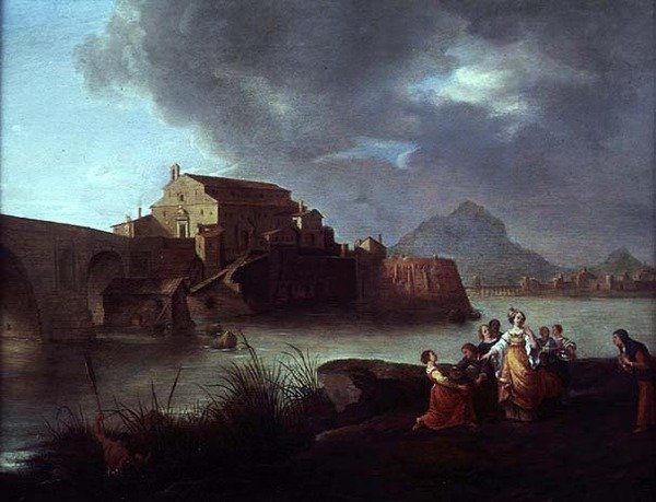 Funnet av Moses (olje på panel) av Bartholomeus Breenbergh