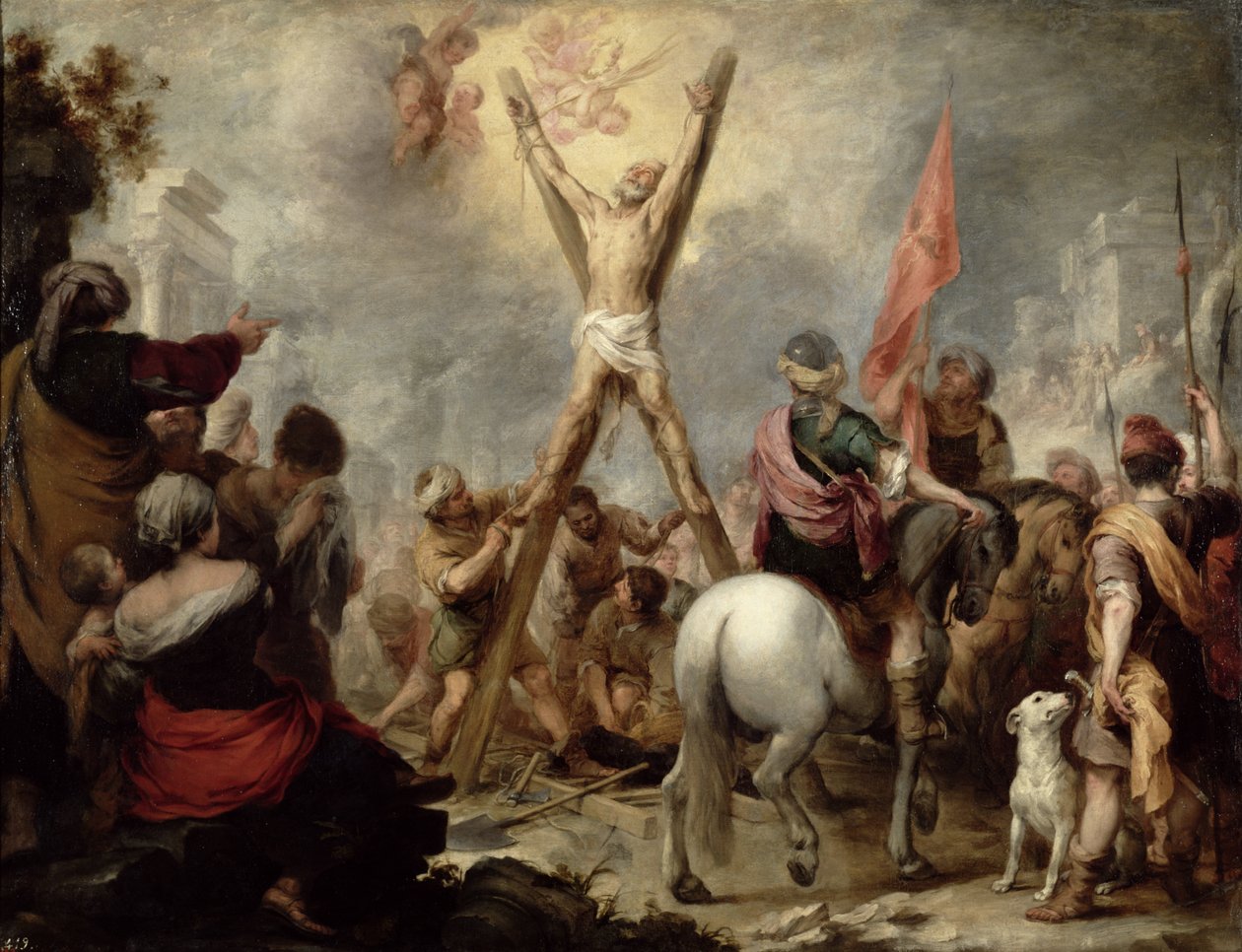 The Martyrium of St. Andrew, 1675-82 av Bartolomé Esteban Murillo
