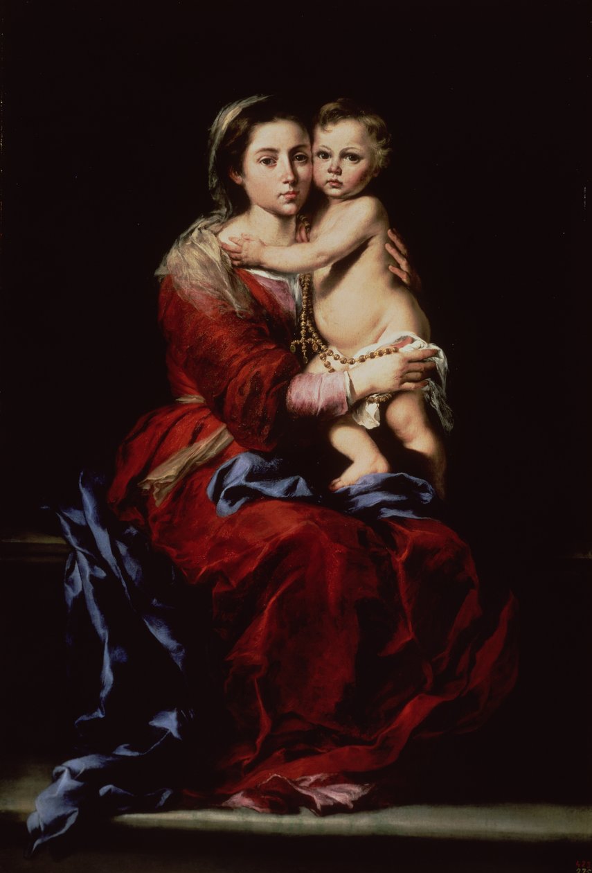 Rosenkransens jomfru, ca. 1650 av Bartolomé Esteban Murillo