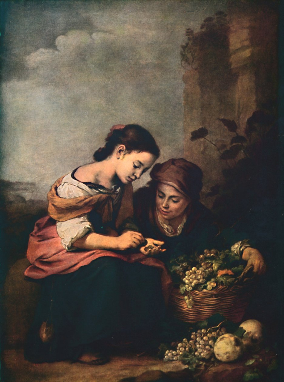 Fruktselgere som teller pengene sine, 1618, 1914. av Bartolomé Esteban Murillo