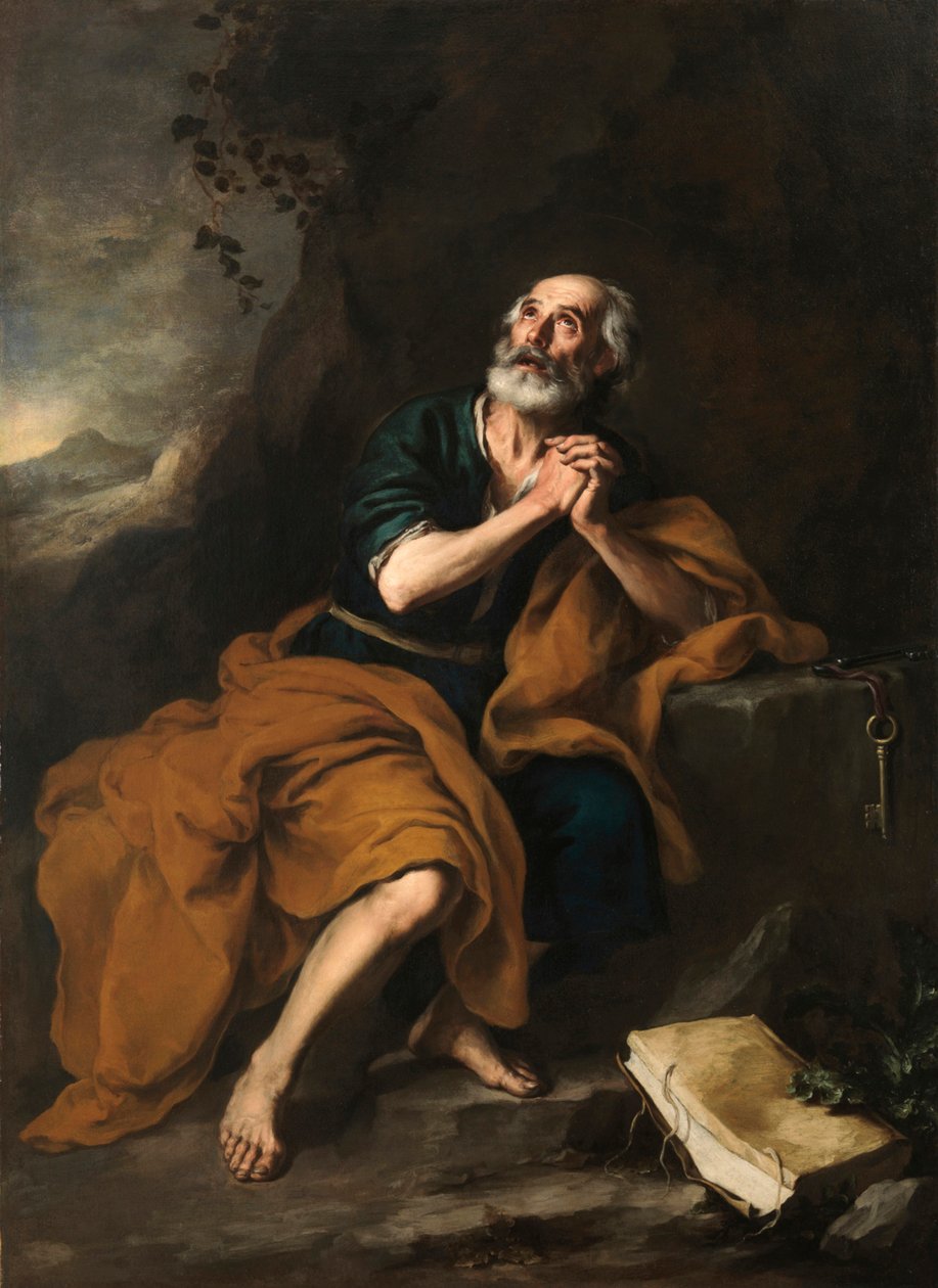 Apostelen Peter, 1665-1670. av Bartolomé Esteban Murillo