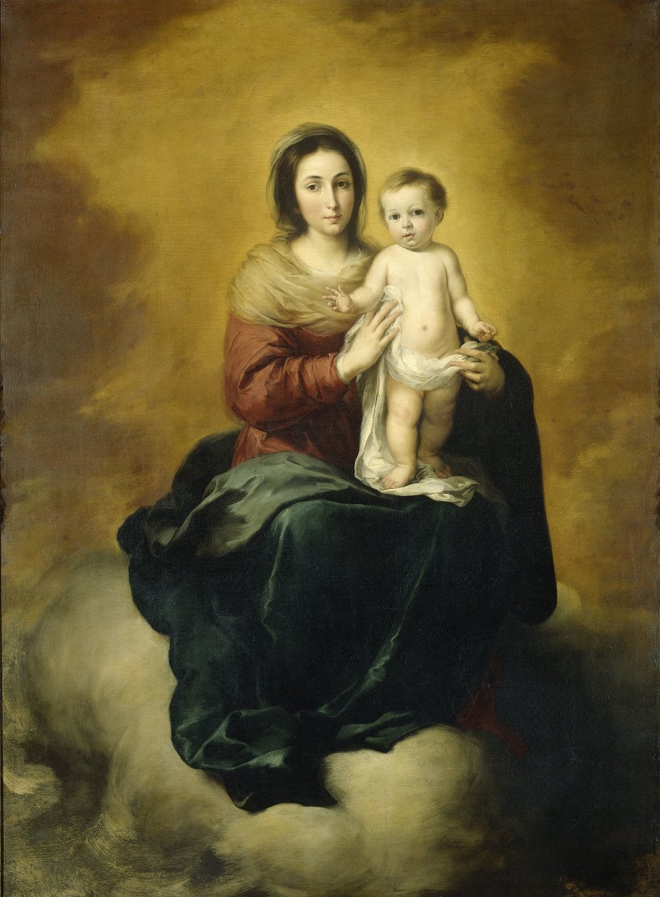 Jomfru og barn av Bartolomé Esteban Murillo