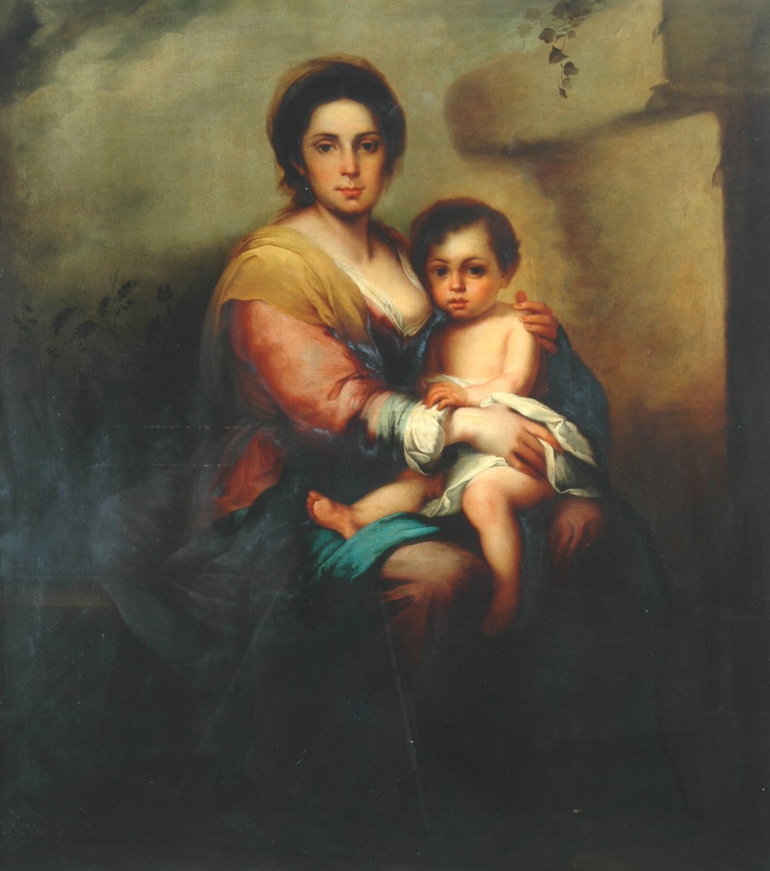 Jomfru og barn, 1700-tallet av Bartolomé Esteban Murillo
