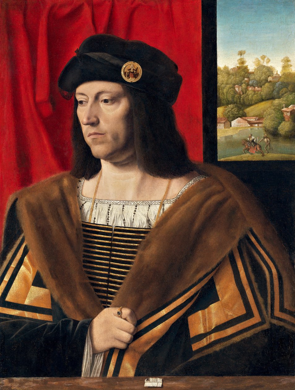 Portrait of a Gentleman, ca. 1520 (olje på panel overført til lerret) av Bartolomeo Veneto