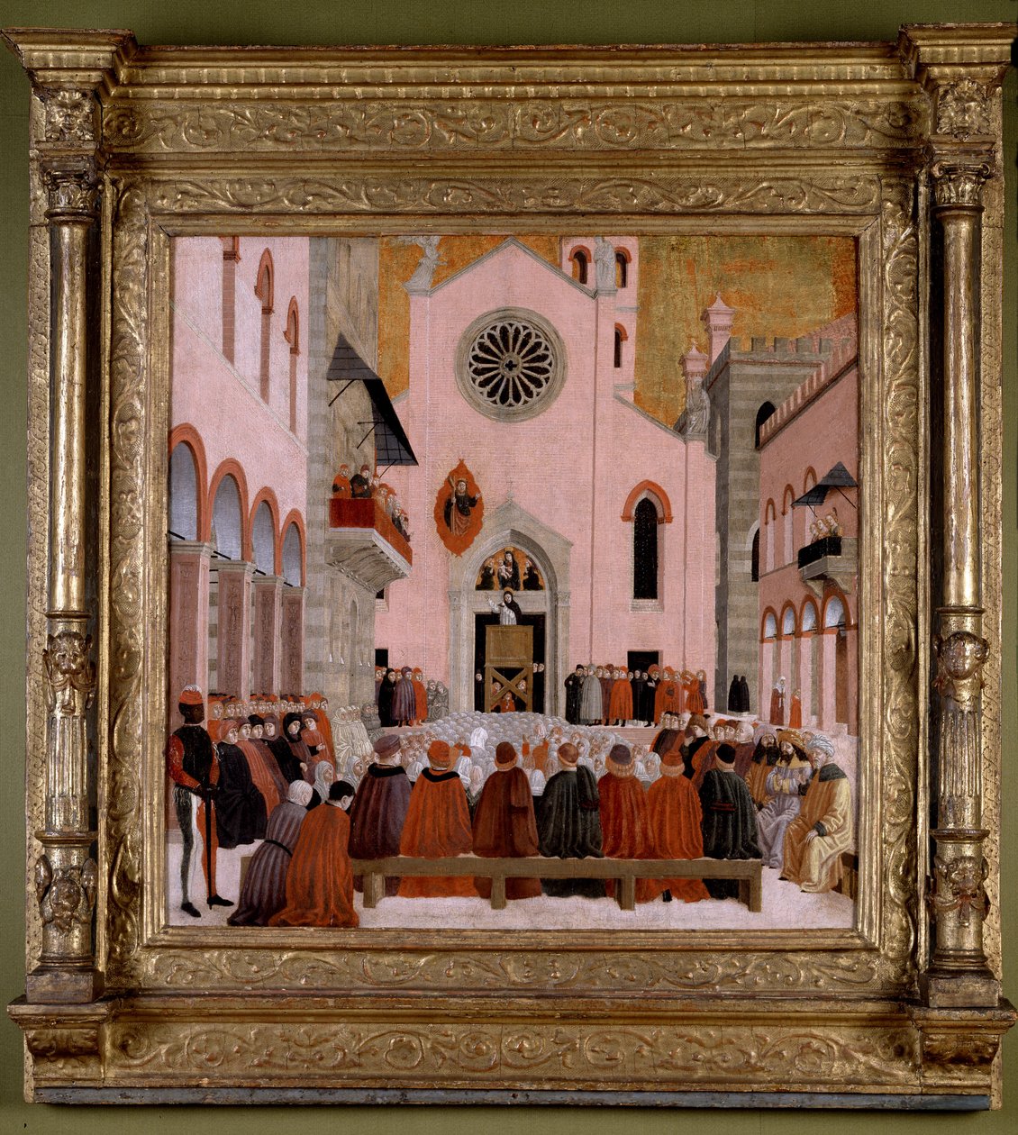 St. Vincent Ferrer Prediker foran kirken Sant