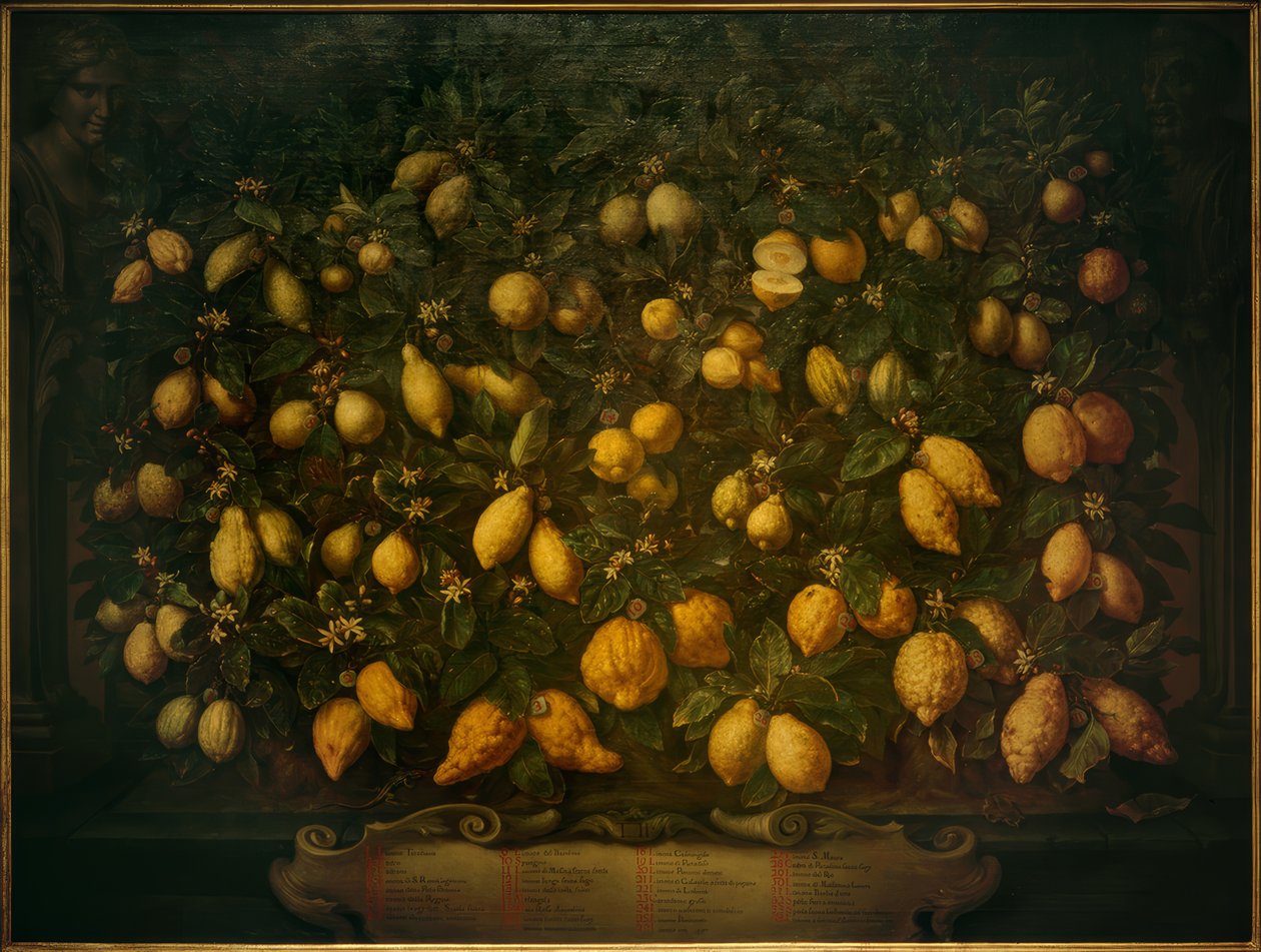 Bitre appelsiner, sedertresitroner og sitroner av Bartolomeo Bimbi