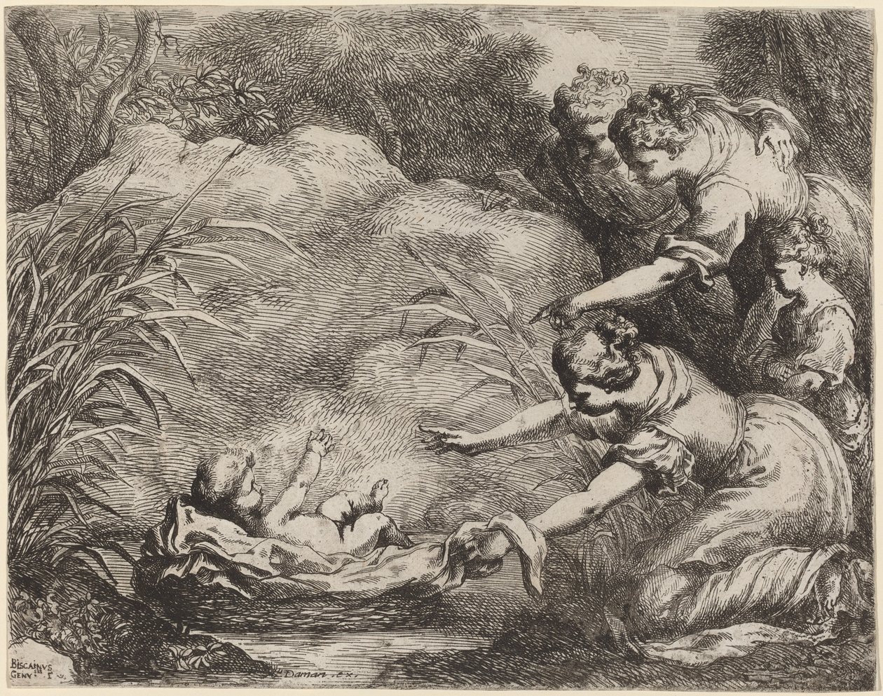 Funnet av Moses av Bartolomeo Biscaino