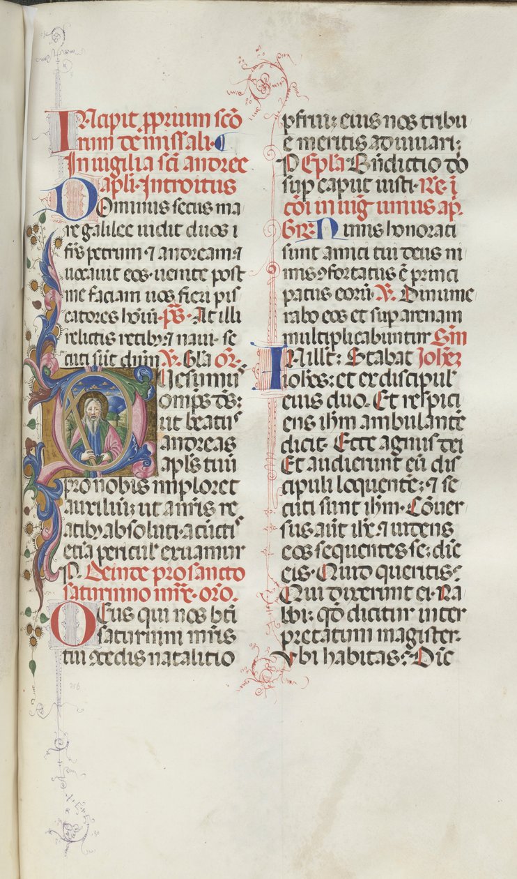Missale: Fol. 259: Saint Andrew, 1469 av Bartolomeo Caporali