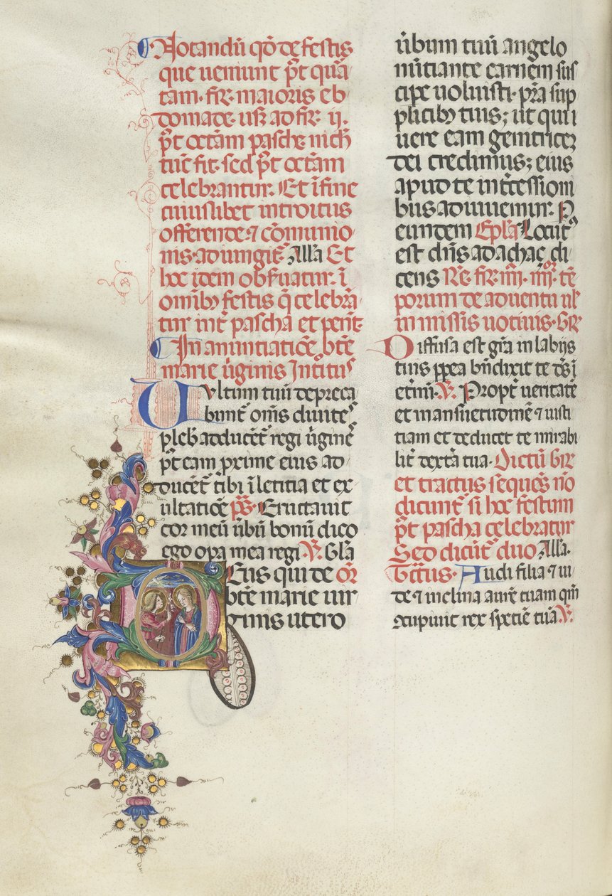 Missale: Fol. 275v: Kunngjøring, 1469. av Bartolomeo Caporali