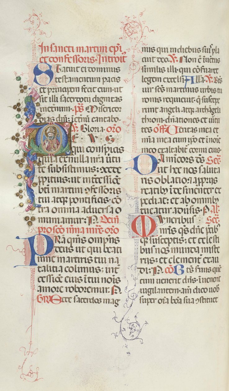 Missale: Fol. 324v: Saint Martin, 1469 av Bartolomeo Caporali