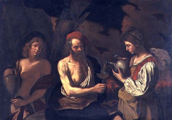 Lot og døtrene hans av Bartolomeo Manfredi
