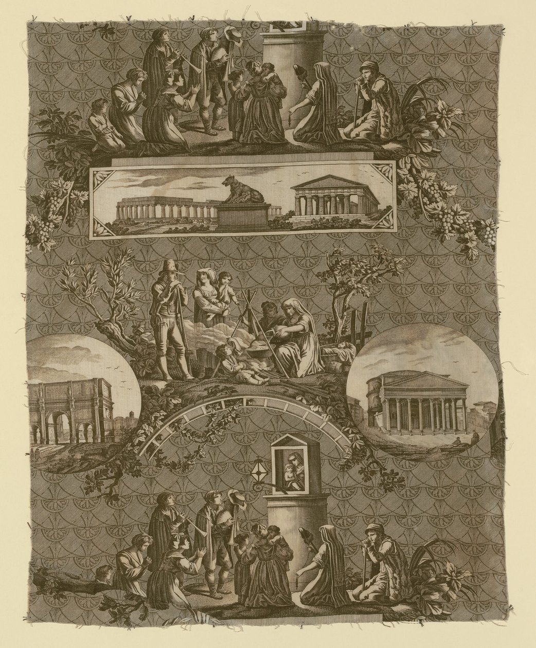 Le Romain (romeren) (møbelstoff) av Bartolomeo Pinelli