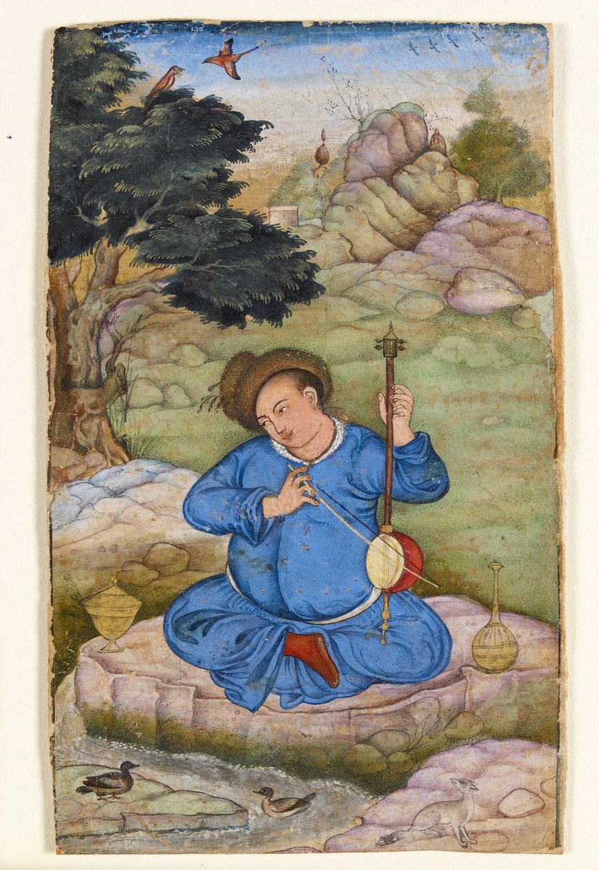 Musiker i et landskap, 1575-1580 av Basawan