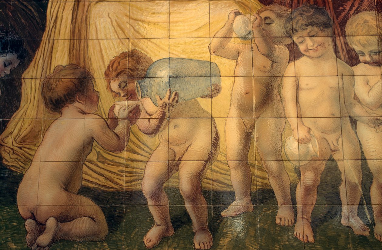 Putti drikker termisk kildevann av Basilio Cascella