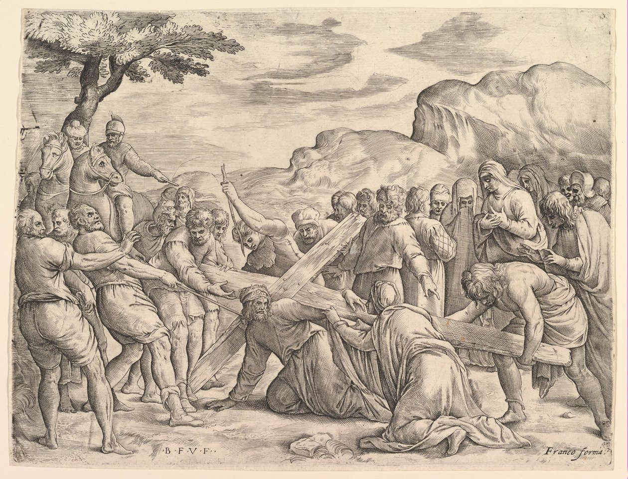 Kristus som bærer korset, ca. 1552. av Battista Franco Veneziano