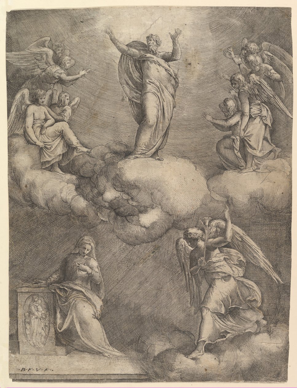 Kunngjøringen, før 1557. av Battista Franco Veneziano