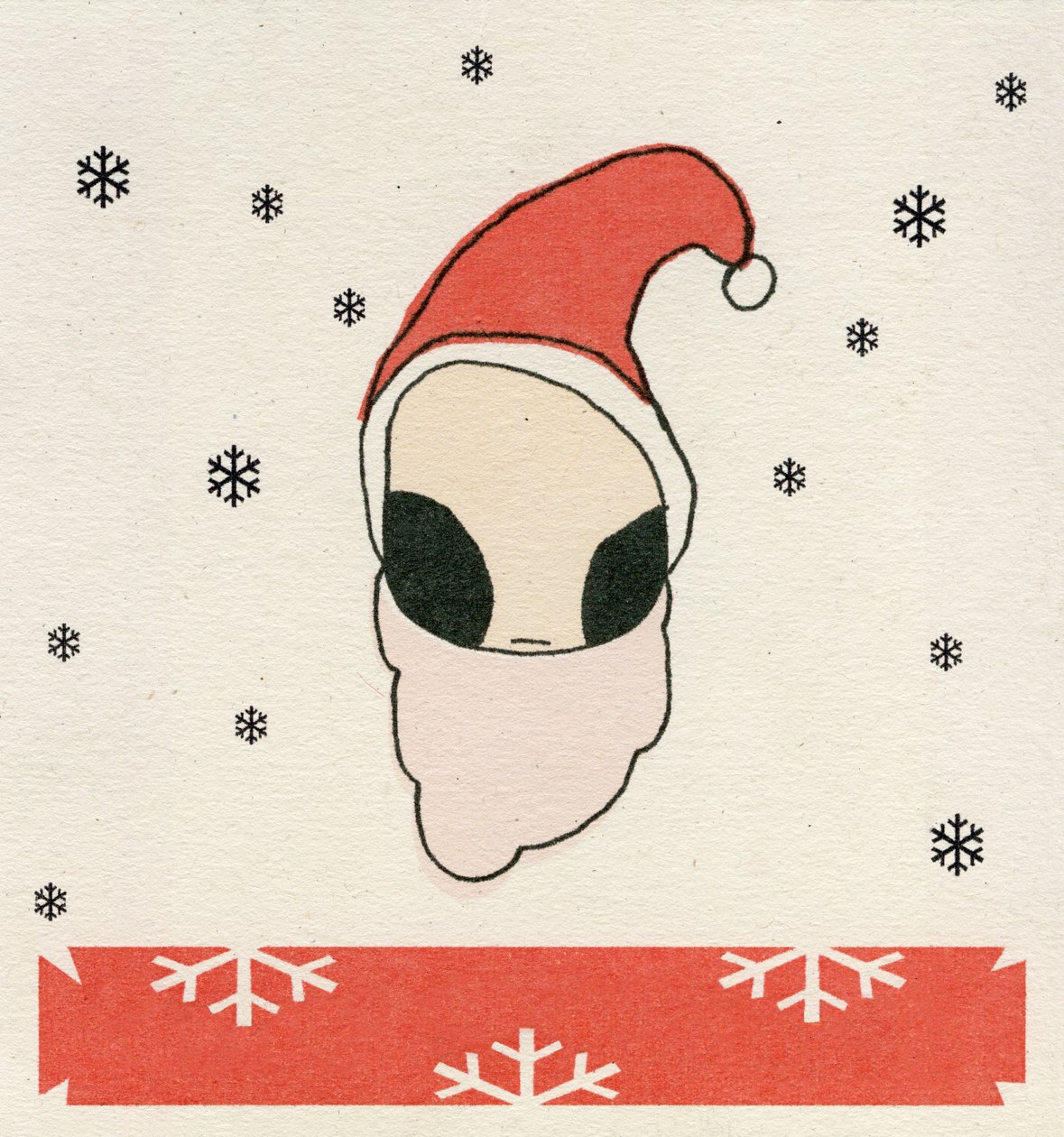 Santa Disguise, 2008, (digitalt trykk på papir) av Bella Larsson