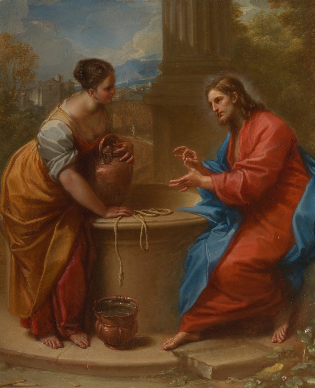 Kristus og kvinnen i Samaria, 1715-20. av Benedetto Luti