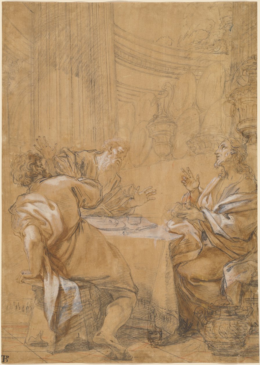 Nattverden i Emmaus av Benedetto Luti