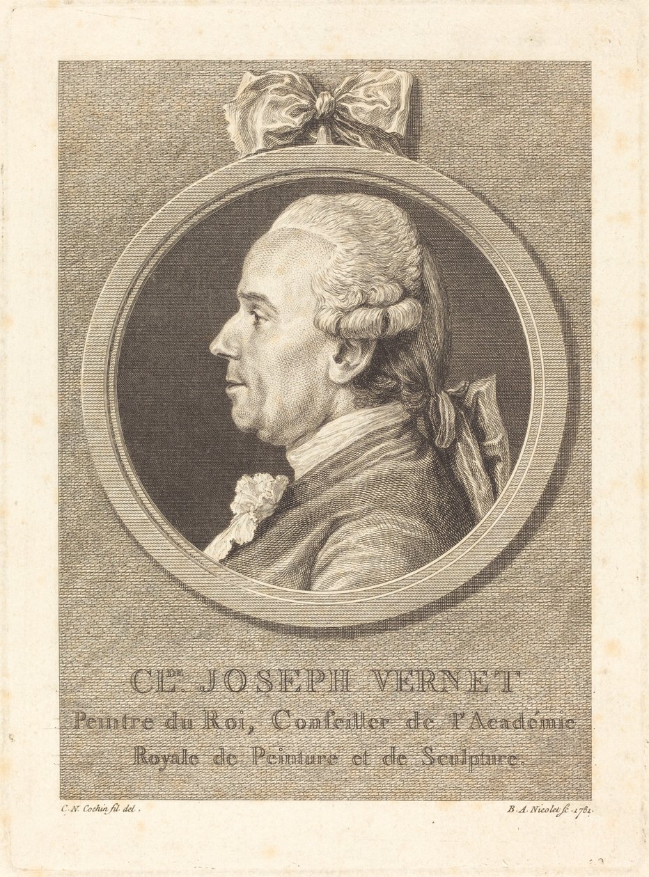 Claude Joseph Vernet av Benedict Alphonse Nicolet after Charles Nicolas Cochin II