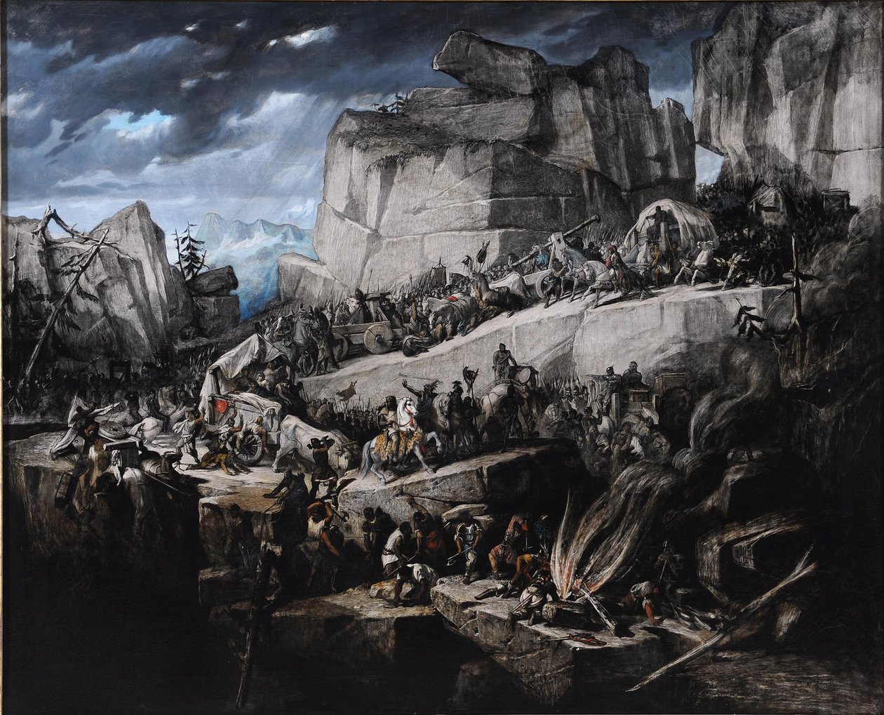 Hannibal krysser Alpene av Benedict Masson