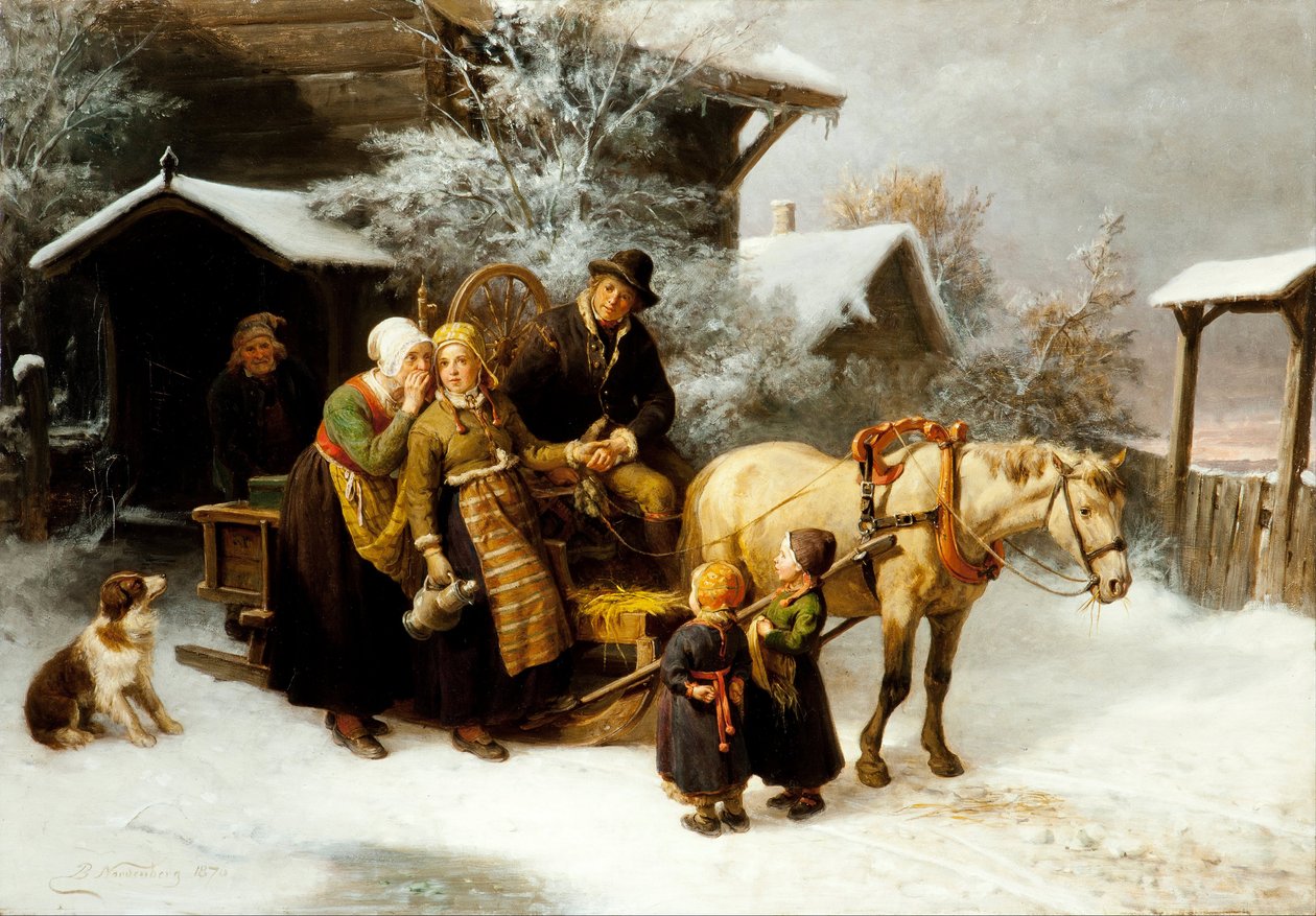 Leaving Home Dalecarlian Scene av Bengt Nordenberg
