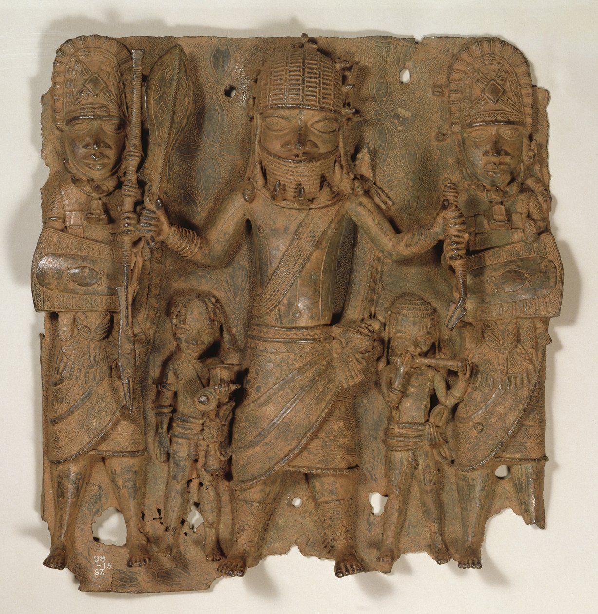 Benin Plaque, Nigeria (messing) av Benin