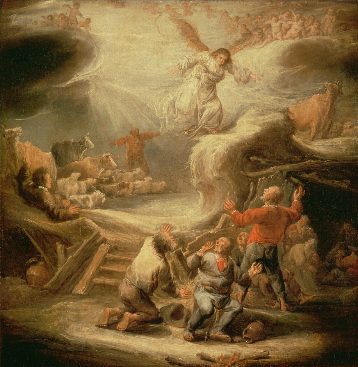 Bebudelsen til hyrdene av Benjamin Gerritsz. Cuyp