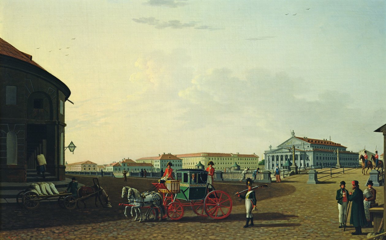 Bolsjojteatret i St. Petersburg, 1802 av Benjamin Patersson