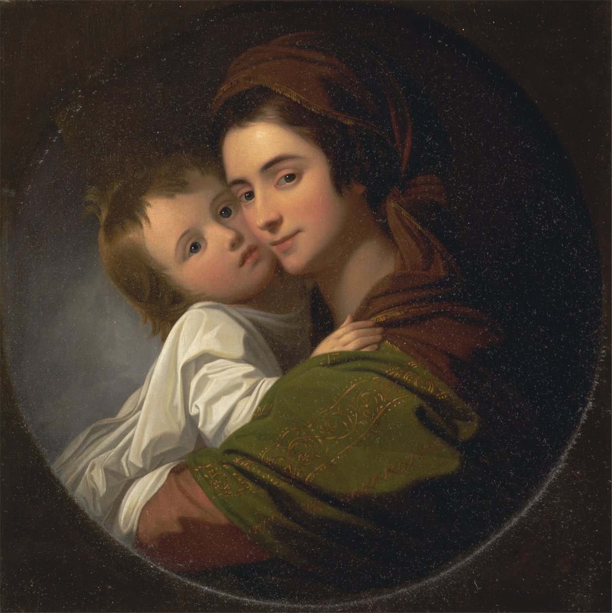 Artistenes kone Elizabeth og deres sønn Raphael av Benjamin West
