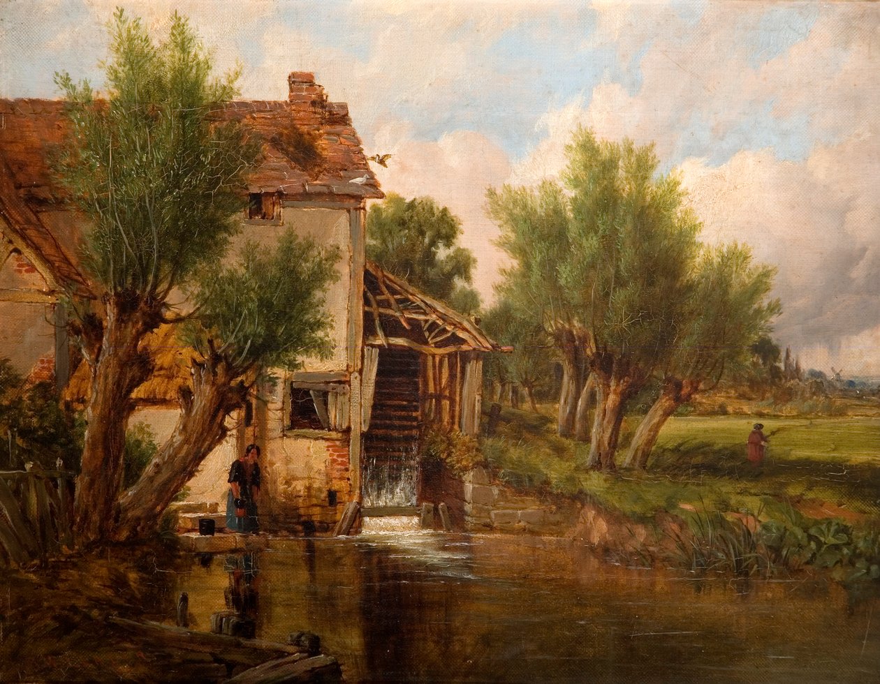 En gammel mølle nær Worcester, 1880 av Benjamin Williams Leader
