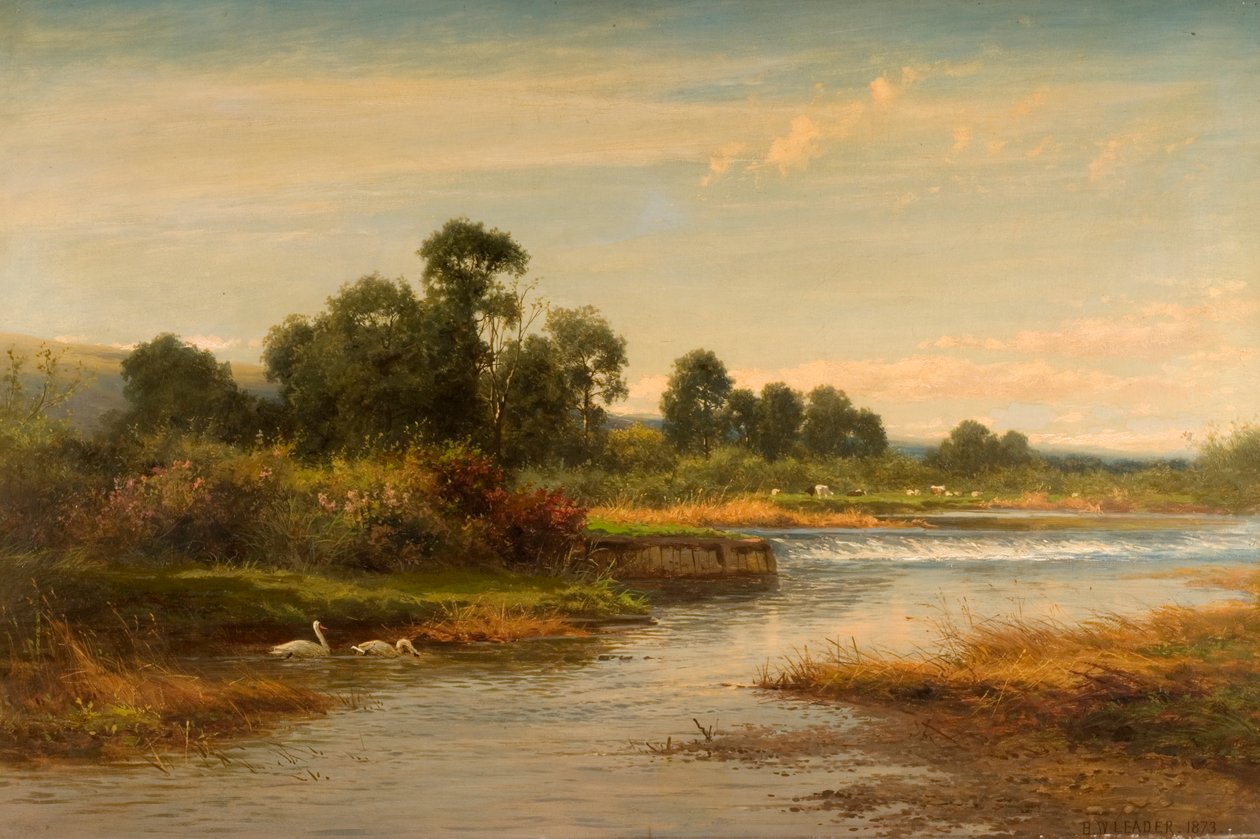 Goring on Thames, 1873 av Benjamin Williams Leader