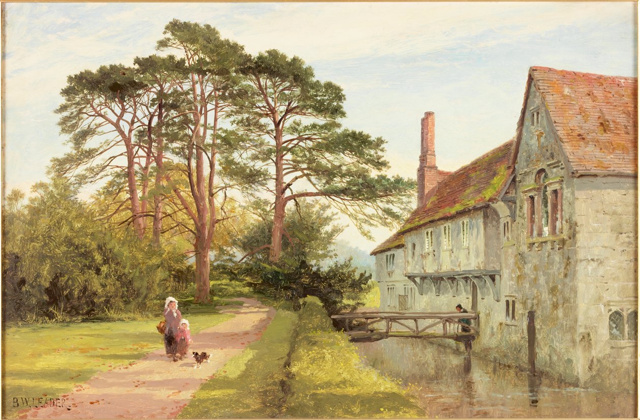 Igtham Moat, Kent, ca. 1868 av Benjamin Williams Leader