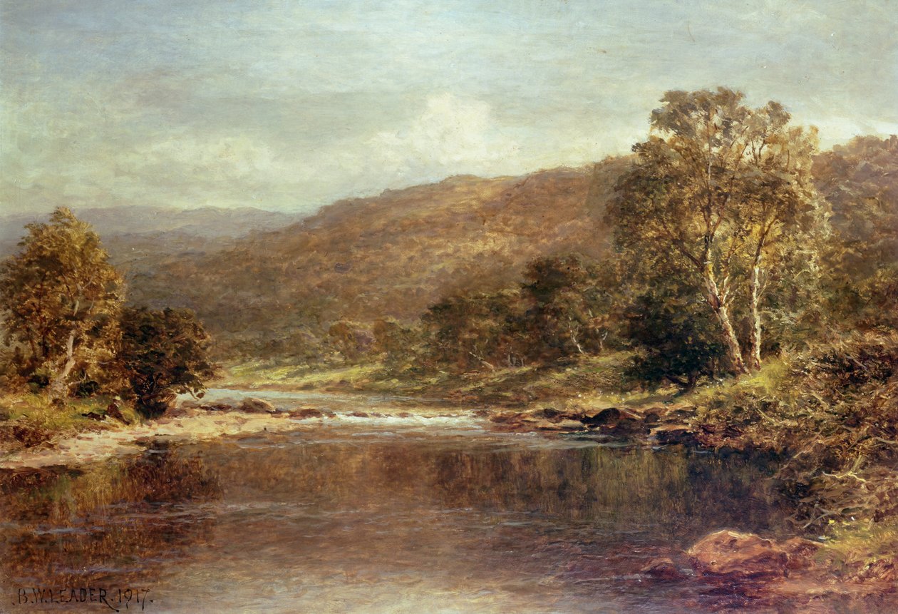 Walisisk elvescene av Benjamin Williams Leader