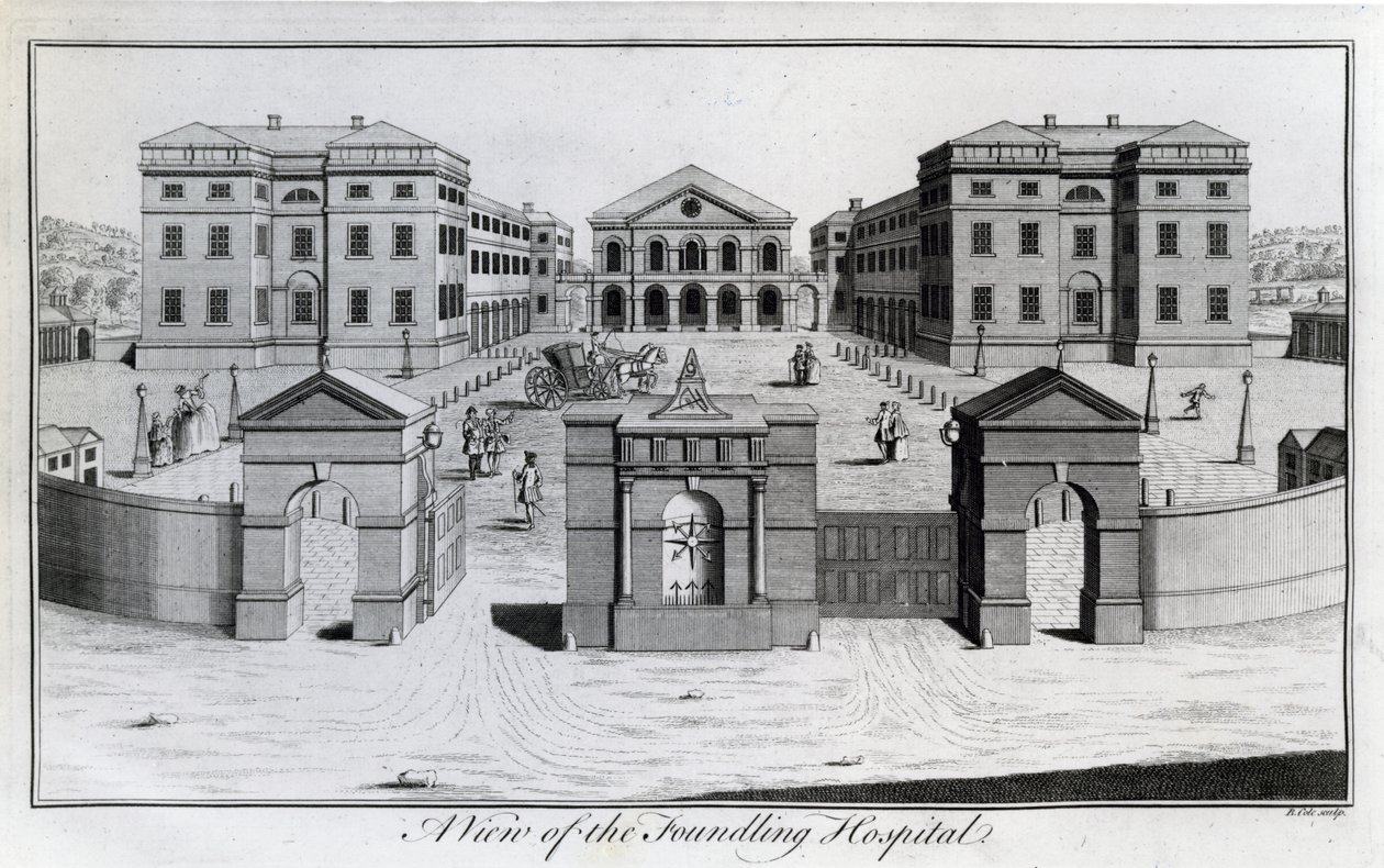 En utsikt over Foundling Hospital, 1756 av Benjamin Cole