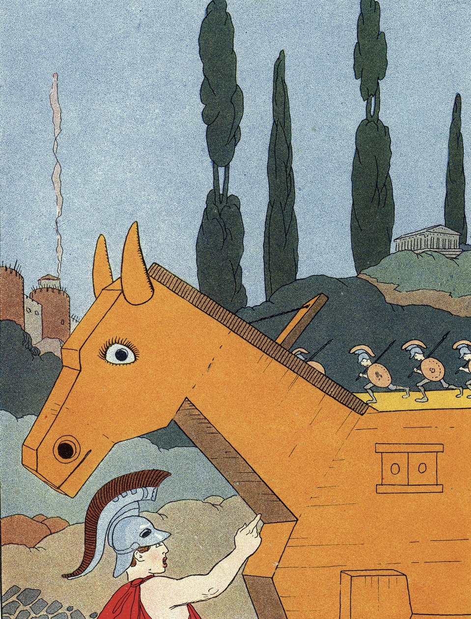 Den trojanske hesten av Benjamin Rabier