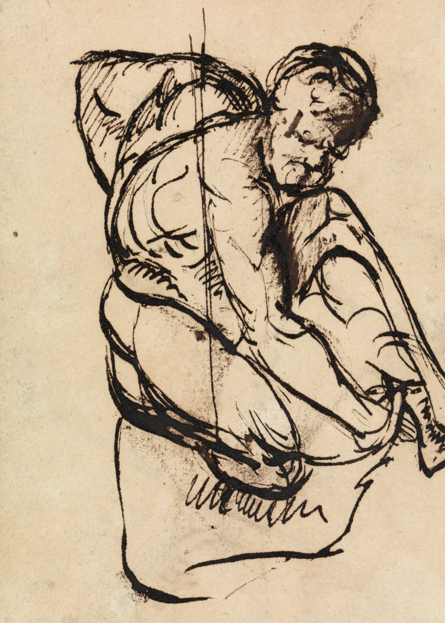 Figurstudie av en naken mann av Benjamin Robert Haydon