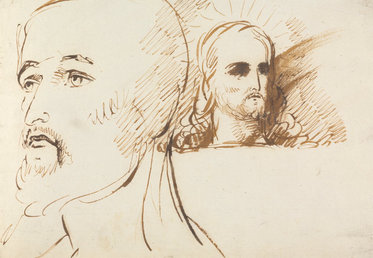 Studier av Jesu ansikt av Benjamin Robert Haydon