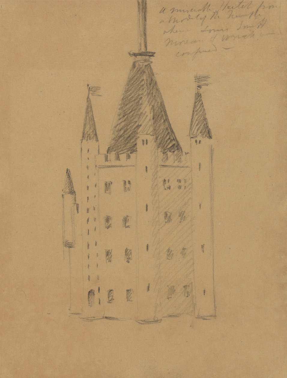 Studie av et slott av Benjamin Robert Haydon