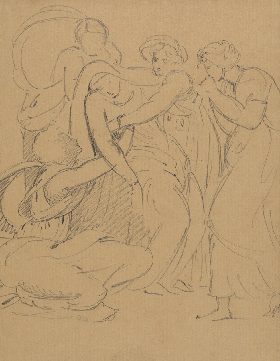 Studie av en dramatisk scene av Benjamin Robert Haydon
