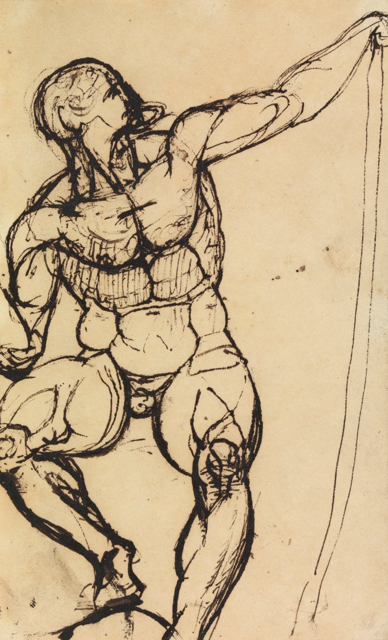 Studie av en naken mann av Benjamin Robert Haydon